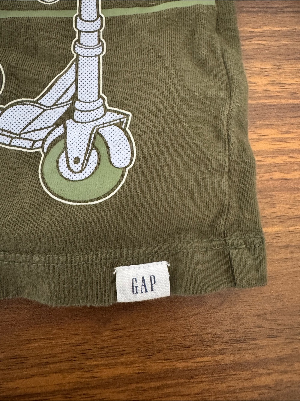 Gap Disney Mickey Mouse LongSleeve Green Shirt Baby Boy Size 18-24 M 100% Cotton - Picture 3 of 5